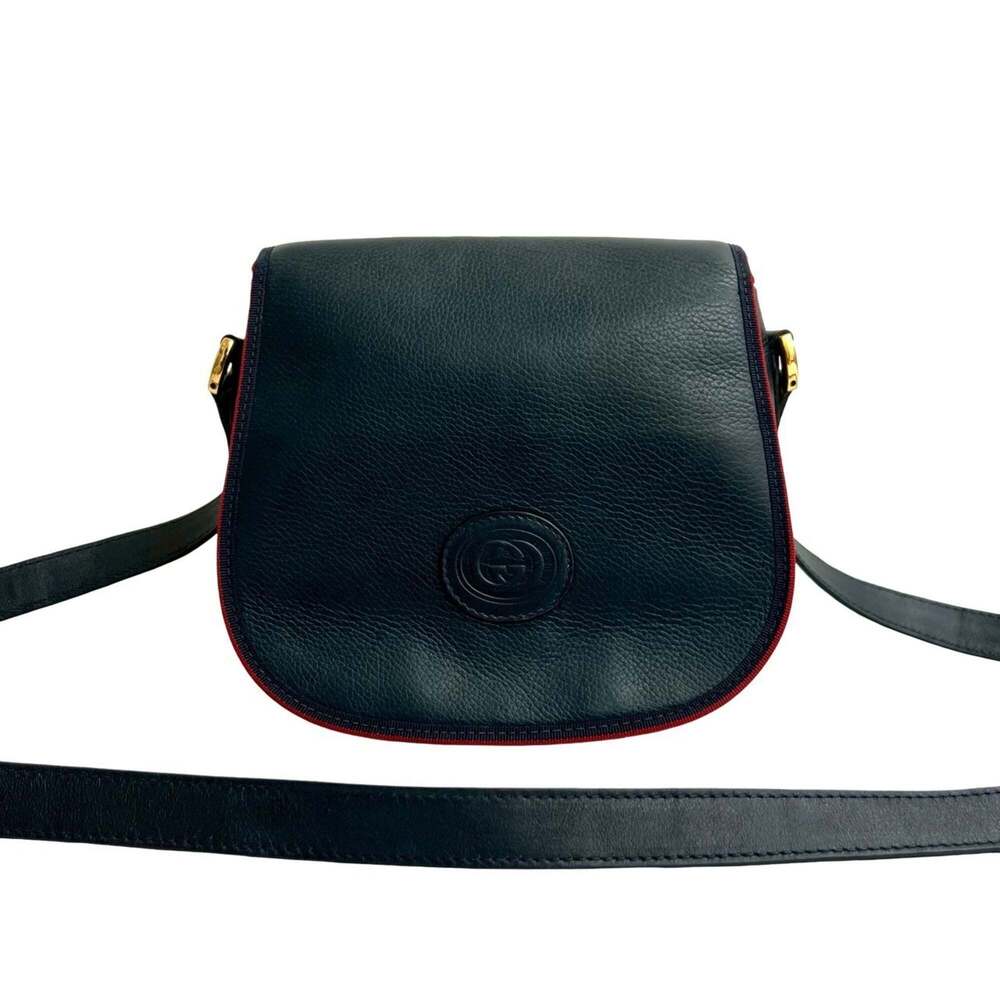 GUCCI Red Leather Pochette Shoulder Bag